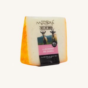 Montbrú Lleugeret (low fat and salt, lactose-free) goat´s cheese, wedge 180 gr A