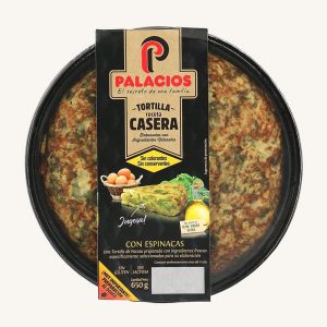 Palacios Spanish potato omelette with Spinach, homemade recipe, medium size 650 gr