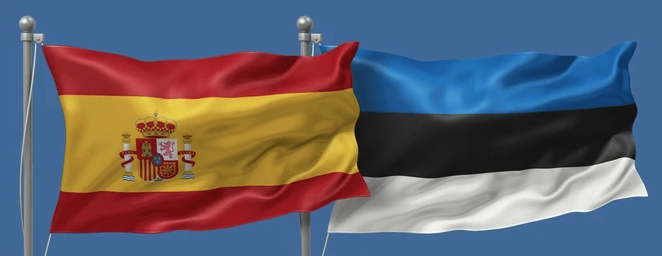 Spain and Estonia flags