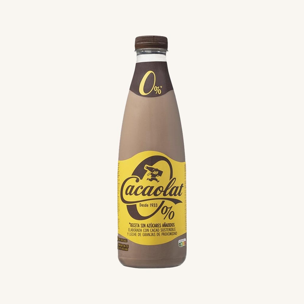 Cacaolat Sugar-free 0% Chocolate milkshake, from Barcelona, bottle 1litre